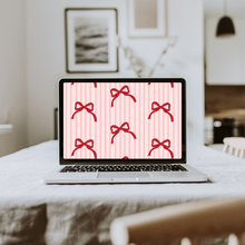 Load image into Gallery viewer, Striped Bows Wallpaper
