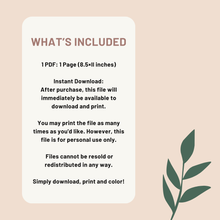 Load image into Gallery viewer, Fall Wreath Coloring Page | Instant PDF Download