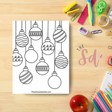 Load image into Gallery viewer, Ornaments Coloring Page | Instant PDF Download