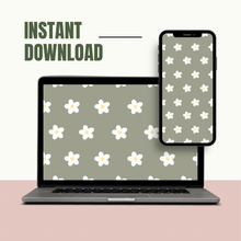 Load image into Gallery viewer, White Daisy iPad Wallpaper