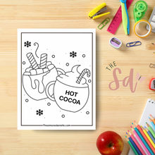Load image into Gallery viewer, Hot Cocoa Coloring Page | Instant PDF Download