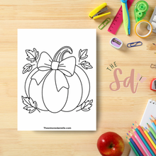 Load image into Gallery viewer, Pumpkin Coloring Page | Instant PDF Download
