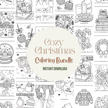 Load image into Gallery viewer, Cozy Christmas Coloring Page Bundle | Instant PDF Download