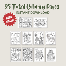 Load image into Gallery viewer, Cozy Christmas Coloring Page Bundle | Instant PDF Download
