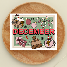 Load image into Gallery viewer, December Holiday Coloring Page