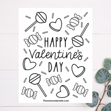 Load image into Gallery viewer, Valentine’s Day Coloring Page