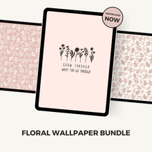 Load image into Gallery viewer, Pink Floral iPad Wallpaper Bundle