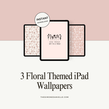 Load image into Gallery viewer, Pink Floral iPad Wallpaper Bundle