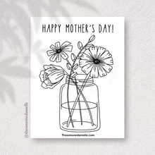 Load image into Gallery viewer, Happy Mother’s Day Coloring Page