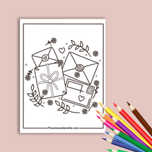 Load image into Gallery viewer, Valentine’s Day Coloring Bundle | Simple Coloring Pages | Instant PDF Download