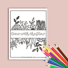 Load image into Gallery viewer, Simple Florals Coloring Pages | Instant PDF Download
