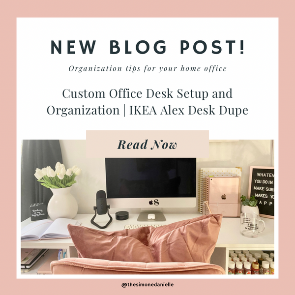 Custom Office Desk Setup and Organization | IKEA Alex Desk Dupe