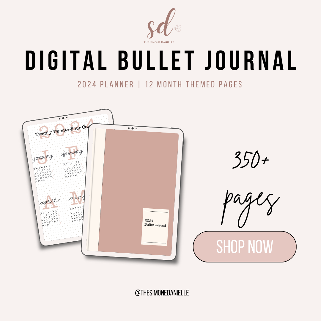 Minimalist 2024 Yearly Setup | Digital Bullet Journal Theme