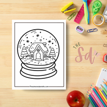Load image into Gallery viewer, Holiday House Coloring Page | Instant PDF Download
