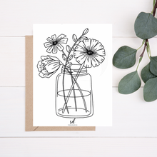 Load image into Gallery viewer, Flower Jar Coloring Page
