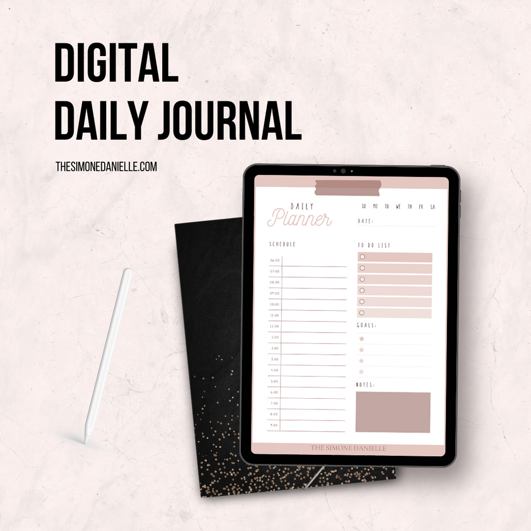 The Daily Journal | Digital Journal Templates for Daily Planning & Reflecting