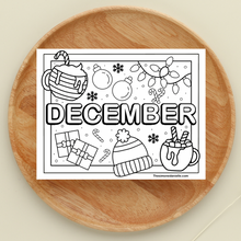 Load image into Gallery viewer, December Holiday Coloring Page

