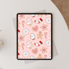 Load image into Gallery viewer, Christmas Cookies Pink Wallpaper
