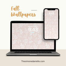 Load image into Gallery viewer, White Leaves Autumn Wallpaper
