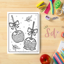 Load image into Gallery viewer, Candy Apples Coloring Page | Instant PDF Download
