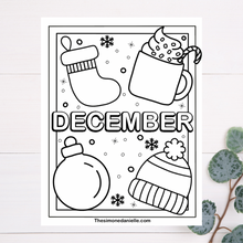 Load image into Gallery viewer, December Coloring Page
