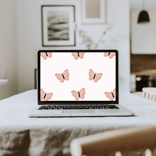Load image into Gallery viewer, Blush Butterflies iPad Wallpaper
