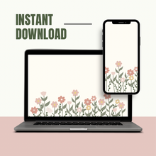 Load image into Gallery viewer, Garden In Bloom iPad Wallpaper
