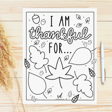 Load image into Gallery viewer, “I’m Thankful For” Coloring Page
