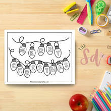 Load image into Gallery viewer, Merry Christmas Coloring Page | Instant PDF Download
