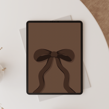 Load image into Gallery viewer, Chocolate Bow iPad Wallpaper
