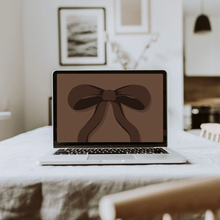 Load image into Gallery viewer, Chocolate Bow iPad Wallpaper
