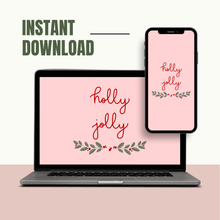 Load image into Gallery viewer, Holly Jolly Wallpaper
