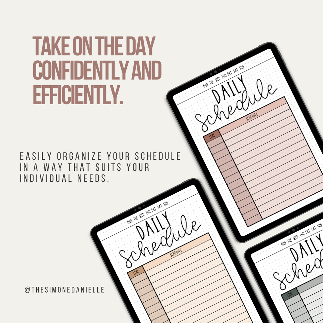 Daily Schedule Planner Template