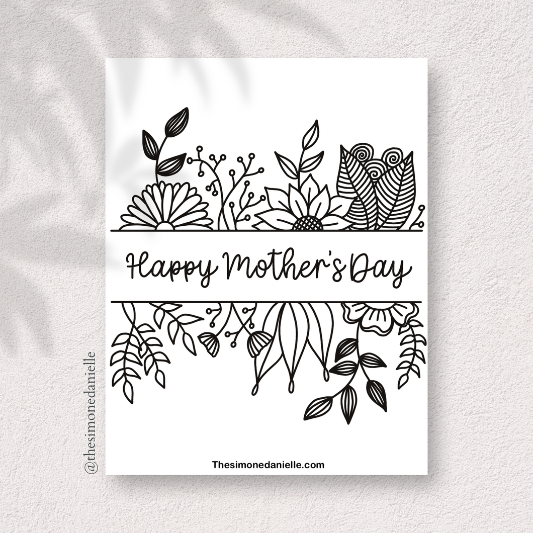 Mother’s Day Coloring Page