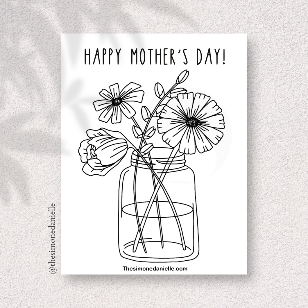 Happy Mother’s Day Coloring Page